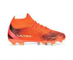 PUMA Tacchetti da calcio per bambini Ultra Pro Firm GroundAg Solid Ground, tappeto erboso - Arancione, Luce frizzante di corallo, 4.5 Big Kid