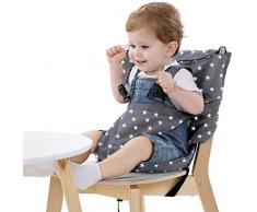 Seggiolone per neonati viaggio mobile seggiolone per bambini cintura di sicurezza/sedia da pranzo/borsa per bambini pieghevole e portatile (grigio)