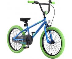 BIKESTAR Bicicletta Bambini 6-7 Anni da 20 Pollici | Bici per Bambino et Bambina BMX con Freno a retropedale et Freno a Mano | Blu & Verde