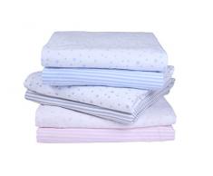 Clair de Lune - Lenzuola stampate per lettino/culla, 2 pz, colore: grigio