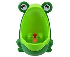 QIANGUANG® Vasini Allenamento portatile Orinatoio Bambino per ragazzi Vasino per bambini Vasino di rana di allenamento (Verde)
