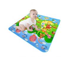 PASSI Tappeto Gioco Bambini - Tappeto Grande Da Gioco - Tappeto Gioco Bambini Pieghevole - Tappeto Cameretta Bambino Tappeto Gioco - Tappetone Neonato Morbido Tappeto Gioco