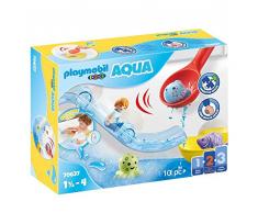 Playmobil 1.2.3 Aqua 70637 Scivolo dAcqua e Animali marini, Gioco per la Vasca da Bagno per Bambini Piccoli, con Pesci galleggianti, Primo Giocattolo per Bambini, da 18 Mesi a 4 Anni
