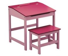 Premier Housewares 2402525 Set Scrivania e Seggiolino per Bambini, 57x55x48 cm, Rosa