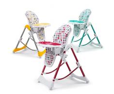 BABY VIVO Seggiolone per Bambini Vassoio Regolabile Pieghevole Portatile Imbottitura Tippy Turchese - disponibile in diversi colori