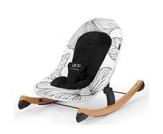 Kinderkraft Sdraietta Neonati FINIO, Seggiolone, Dondolo, Cinture di Sicurezza, Materiali Morbidi, 0-9 Kg, Nero