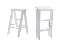 HLL Steo Sgabello, Seggiolone Steso Steso Sgabello Scala in Legno Scala Scala Scaffale Stepladder Pino Legno Dual-Usad Salita Pieghevole Sicurezza Allargata Sicurezza Portatile Portatile Flower Rack