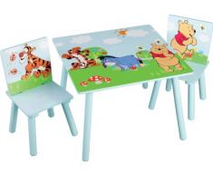 Delta, Set Tavolino per bambini con 2 Sedie Winnie the Pooh, in MDF, 60 x 60 cm