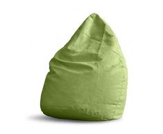 Lumaland Poltrona Sacco Luxury Puff Pouf Cuscino Comfortline 120L Riempimento Innovativo Colore Verde