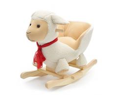 Pink Papaya Animale a Dondolo Lotta, Cavallo a Dondolo per Bambini e bebé con Schienale e bracciolo