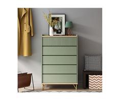 Cassettiera Cassettiera A 5 Livelli,Armadi di Stoccaggio di Cassetti Verdi Easy-to-Install,Camera da Letto,Soggiorno,Armadi for Bambini,Armadi for Bambini,80x40x120cm