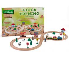 Legnoland 36573 - Pista Treno in Legno, 40 Pezzi