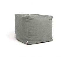 Arketicom Soft Cube Pouf Sacco Poggiapiedi Morbido Quadrato Sfoderabile Puff da Salotto 42x42 Grigio Chiaro