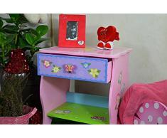 Bambini comodino con ripiano e cassetto bambini bambine fata fiori
