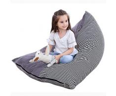 Pouf imbottito per bambini, per giocattoli, per bambini, adolescenti e adulti, in velluto super morbido (velluto)