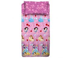 Disney Completo Letto Una Piazza Principesse, Rosa
