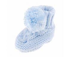 Glamour Girlz Carino Neonate Ragazzi Neonati Neonati Caldo Inverno Crochet Maglia Cavo Maglia Pom Pom Doccia Essenziale Carrozzina Lettino Culla Ospedale Stivaletti Stivaletti Casa Calzini Pantofole