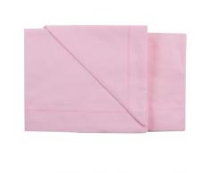 Lisola Lenzuola per Neonato, per Lettino o Culla, 90 x 120 cm, Made in Italy, Tinta Unita, in Puro Cotone, Leggero e Delicato. Modello: Pix, Rosa
