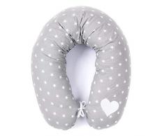 Cuscino Gravidanza Amilian XXL - 170 cm con Cucitura a Forma di Cuore per Comfort e Supporto Ottimali in Cotone 100%