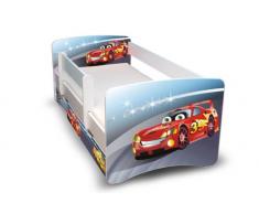 Best For Kids - Lettino per bambini, 90 x 180 cm, con protezione anticaduta e due cassetti, design 44