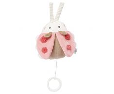 Fehn 068030 - Carillon a forma di coccinella, con meccanismo estraibile per appenderlo, coccolare e afferrare, melodia Brahms nonna per neonati e bambini a partire da 0 mesi