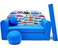 Pro Cosmo Divano da Bambini con pouf Omaggio, Pedana e Cuscini - C21