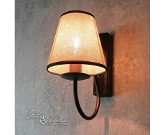 Lampada da parete rustica/marrone & beige / 1x E14 fino a 60 Watt 230V / Lampade per case di campagna/Shabby Chic/legno/lampada da parete/lampada da parete da soggiorno lampada da parete per interni