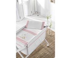 PIELSA Baby - 1377-14 | Bebe Savana | Bebe Culla | Sabana Bebe Inverno | Sabana Bebe Estate | Lenzuola Culla | Colore Rosa | Dimensioni 86 x 100