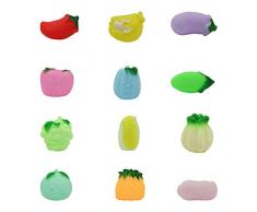HSKbcim HSKB – Sabbiera Giocattolo, Giocattoli da Spiaggia per Bambini, Giocattoli da Bagno per Bambini, Giocattoli di Frutta Colorata, Divertenti Giocattoli per la Spiaggia, per Bambini, 12 Pezzi