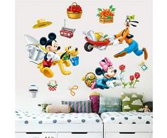 CVG Busy Farm Pippo Pluto Stickers murali Decorazioni per la Camera da Letto Adesivi murali per Cartoni Animati Arte murale in PVC Poster Fai da Te