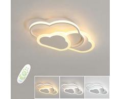 Plafoniera a LED, lampada da soffitto creativo nuvole, 32W 2700lm 42cm, con telecomando dimmerabile 3000-6500K, bianche moderne applique per soggiorno camera da letto corridoio e camera dei bambini