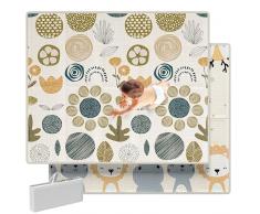 Mloong 150x180cm tappeto gattonamento,tappetone neonato pieghevole,impermeabile tappeti bambini gioco con borsa di trasporto,antiscivolo con rinforzo sui bordi tappeto pieghevole bambini,tappetino