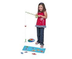 Melissa & Doug- Catch & Count Gioco di Pesca Magnetico in Legno, Multicolore, 5149