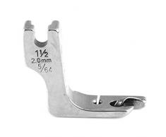 Piedino per cerniera industriale universale per macchina da cucire Piedino per cerniera con orlo arrotolato per la sostituzione del letto piatto con ago singolo(2.0mm)