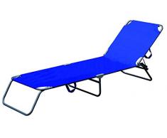 LETTINO MARE/SPIAGGIA PIEGHEVOLE 3 CAMBE TELAIO FERRO TESSUTO IN TEXTILENE RESISTENTE ALLA SALSEDINE E AGENTI ATMOSFERICI MIS. 190X58X72H