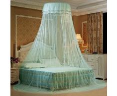 navigatee Letto principessa Valance Zanzariera, Appesa a baldacchino rotondo in pizzo Letto Rete Zanzariera Comoda zanzariera per bambino Studentessa Presepe Letto matrimoniale Queen