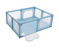 RELAX4LIFE Box Recinto per Bambini 190x150x70cm, Quadrata Robusta con Rete Traspirante, Centro di Attività per Bambini dai 6 Mesi ai 3 Anni (Blu)