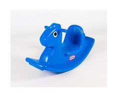 Little Tikes Cavallo a Dondolo - Gioco Attivo per Bambini - Maniglie Facili da Afferrare & Sedile Stabile, Sicuro - Struttura Resistente - Blu