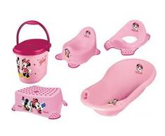 Set Minnie (5 pezzi) vasca da bagno + vasino + base WC + sgabello + secchio pannolini nuovo