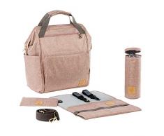 LÄSSIG Zaino per pannolini con accessori Borsa per pannolini Borsa Fasciatoio/Goldie Backpack, rosa