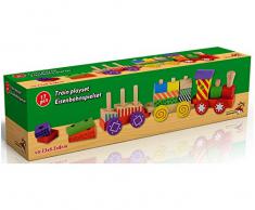 SET TRENINO TRENO INTERAMENTE IN LEGNO 17 PEZZI ROBUSTO COLORATO CON COLORI VIVACI, GIOCO PERFETTO PER I VOSTRI BAMBINI.