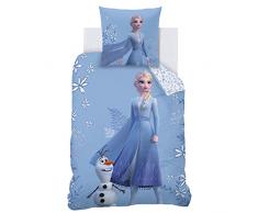 Biancheria da letto double-face per bambini Disney Home Frozen 2 Magical Seasons, flanella, 135 x 200 + 80 x 80 cm
