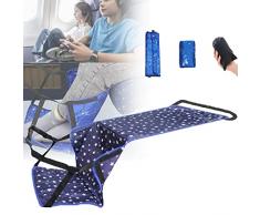 LJXX Poggiapiedi per Bambini in Aereo, Portatile Travel Foot Amaca, Estensore del Sedile dellaereo per Bambini, Poggiagambe per Bambini da Sdraiare in Aereo