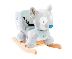 Nattou Fully Padded Seat Rocker Dondolo per Bambini Tiloo Il Lupo, 10-36 Mesi, 63 x 33 x 46 cm, 498142