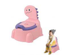 Vasino Per Bambini | Bimbi Vasetto Water WC Portatile | Vasini Sedile Con Coperchio | Vasino Separato Per Laddestramento Dei Dinosauri Per Più Piccoli | Doppio Design Antiscivolo E Protezione