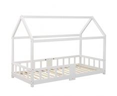 Moimhear Letto per bambini 90 x 200 cm, Design Casa Piccola Lettino di Legno