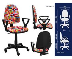 Best For Kids - Scrivania per Bambini Ragazzi della Sedia Ufficio Sedia Girevole da Bambini Molti Disegni Formula F1 Motor Princess Girl Lady Football