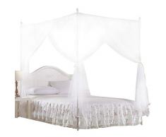 Wifehelper Principessa di Lusso a Tre Zanzariere Letto a Baldacchino a Baldacchino Rete da Letto con Zanzariera(S)