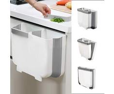Aoweika Pattumiera Cucina, 13L Piccolo Pattumiera appesa pieghevole per porta dellarmadio, bagno, Cassetto della cucina, Camera da letto, Macchina