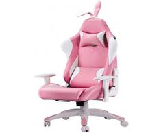 HongLianRiven Sedia da Gioco Sedia da Gioco Pink Snow Snow Poltrona per Bambini Girls Sedia per Computer Casa Gaming Chair Desk Sedie Games Sedia (Color : Pink, Size : One Size)
